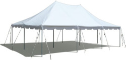 20 x 30 White Commercial Pole Tent